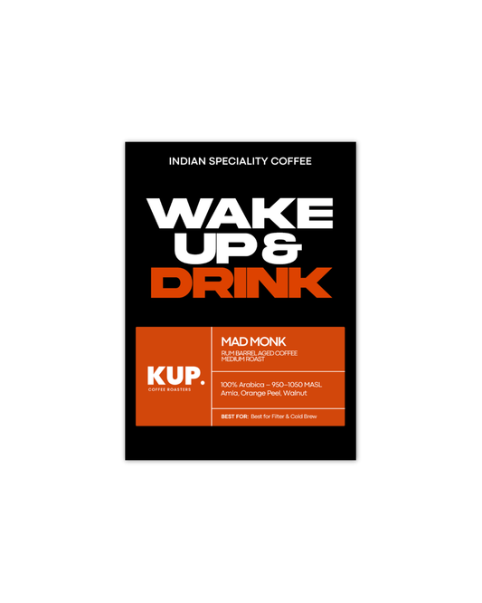 Mad Monk | 100% Arabica | Rum Barrel Aged Medium Roasted Coffee Beans 250 Grams