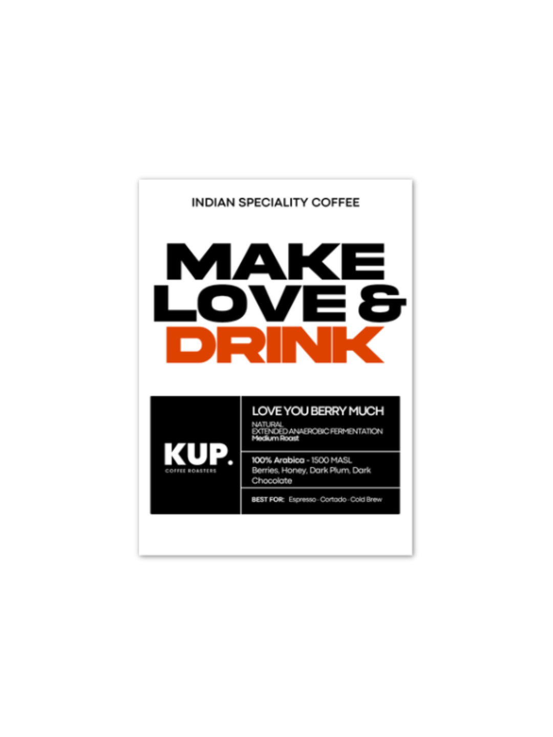 Love You Berry Much Coffee | 100% Arabica | Medium Roast Beans 250 Grams