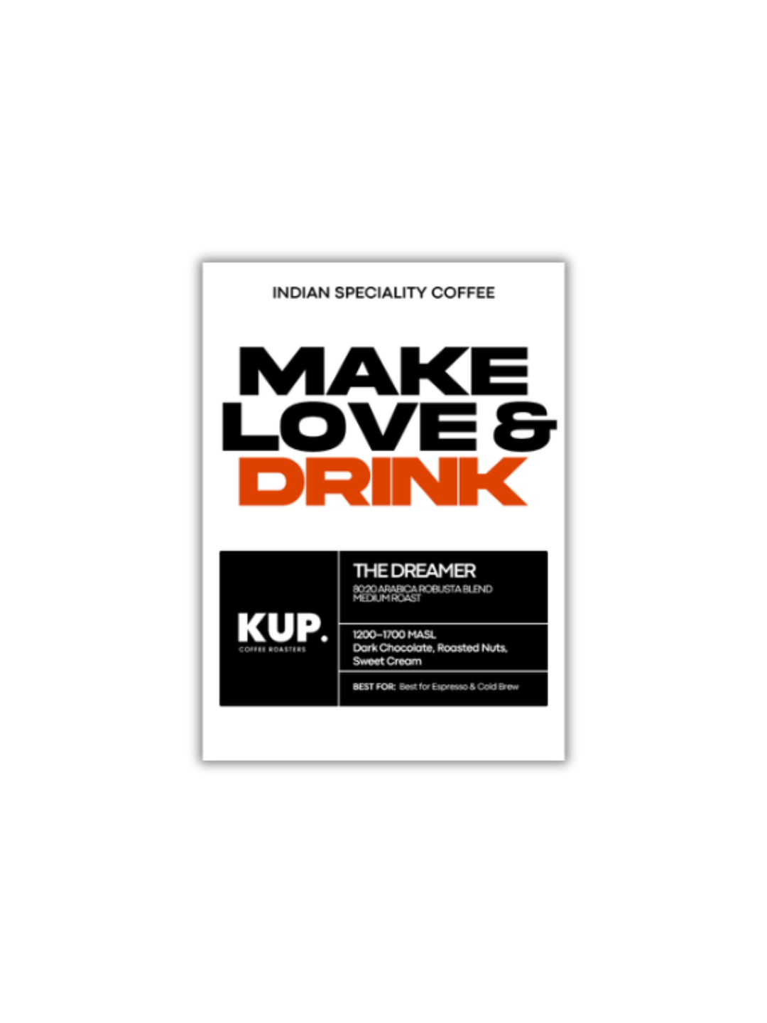 The Dreamer | 80:20 Arabica-Robusta Blend Medium Roasted Coffee Beans | 250g