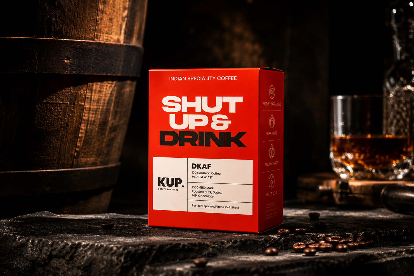 Dkaf Medium Roasted Beans | 100% Arabica Single-Origin | 250g