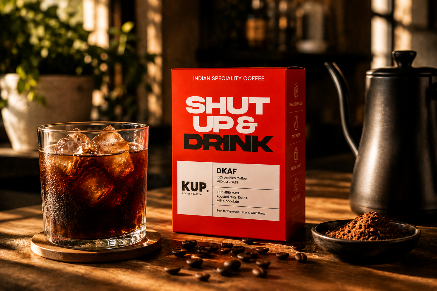 Dkaf Medium Roasted Beans | 100% Arabica Single-Origin | 250g
