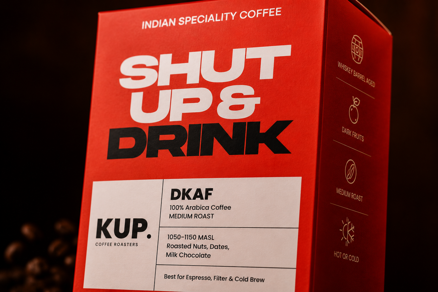 Dkaf Medium Roasted Beans | 100% Arabica Single-Origin | 250g