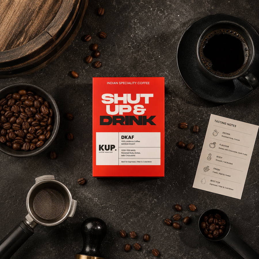 Dkaf — decaf single origin 100% Arabica, medium roast, by KUP Coffee Roasters