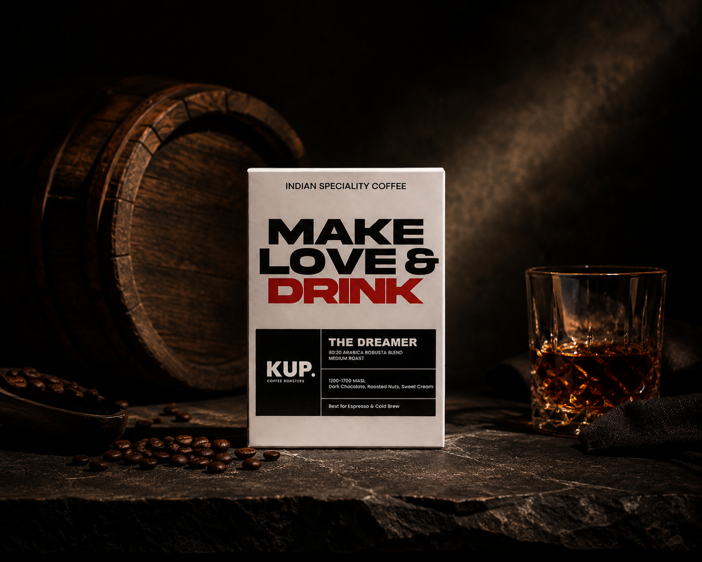 The Dreamer | 80:20 Arabica-Robusta Blend Medium Roasted Coffee Beans | 250g