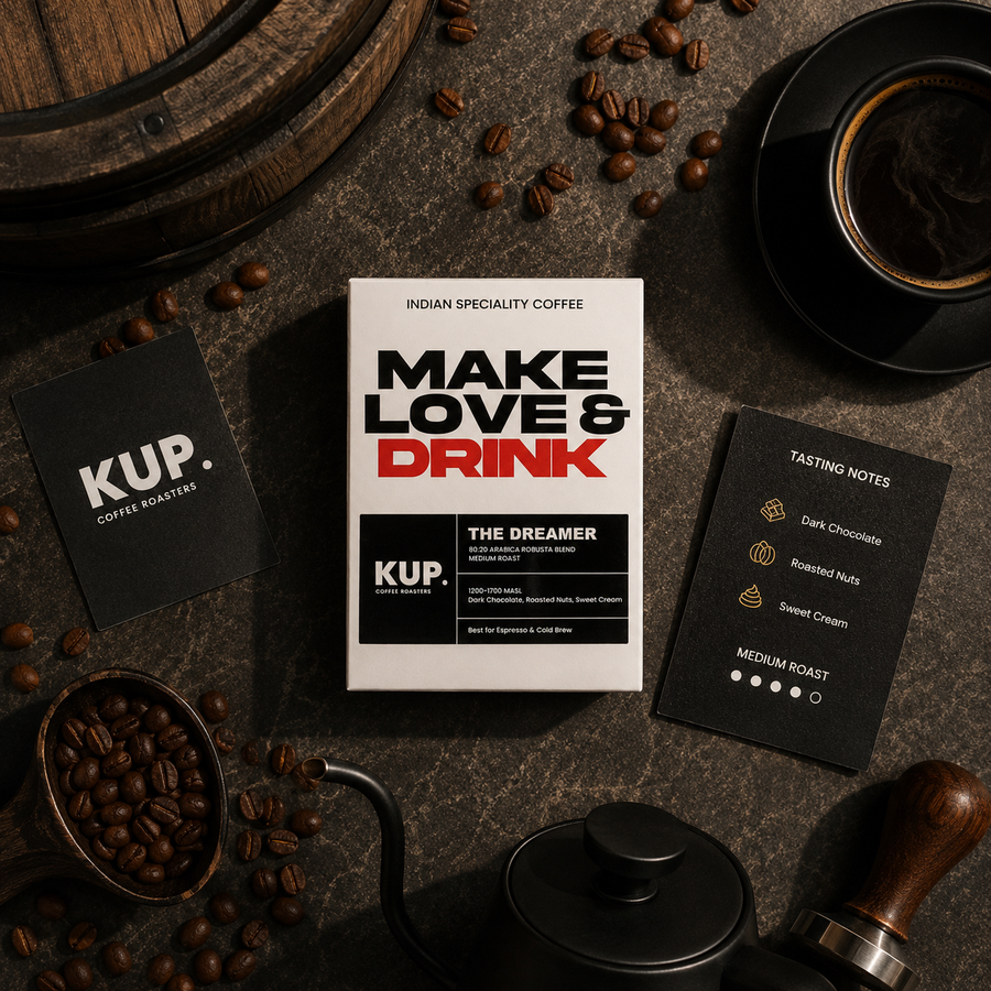 The Dreamer — 80:20 Arabica-Robusta blend, medium roast, by KUP Coffee Roasters